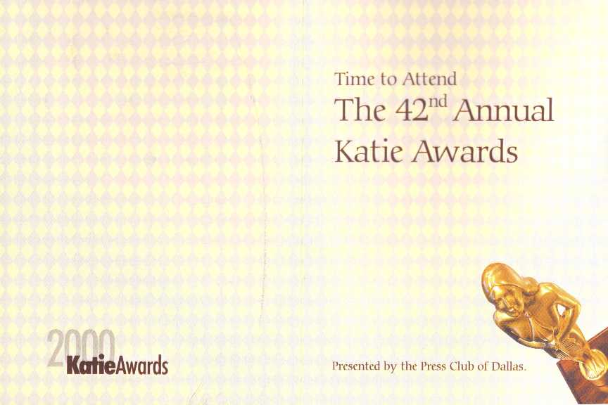 Invite to the 2000 Katie Awards Ceremony.