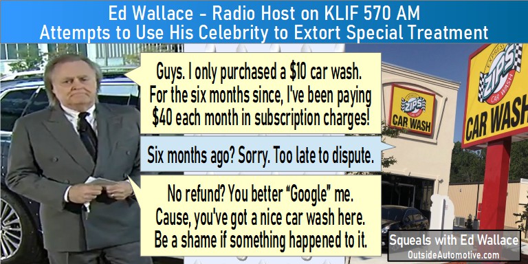 Squeals with Ed Wallace: Shame if Anything Happened to Zips Car Wash. (KLIF Wheels)