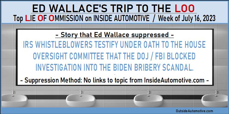 Inside Automotive’s Lie of Omission: No Links to IRS Whistleblowers Testimony on DOJ Corruption